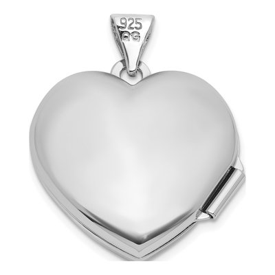 Sterling Silver Lab-Created Sapphire September Birthstone Heart Locket – view 3