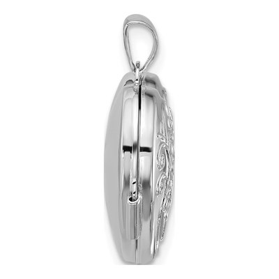 Sterling Silver Open Cross Heart Locket – view 2