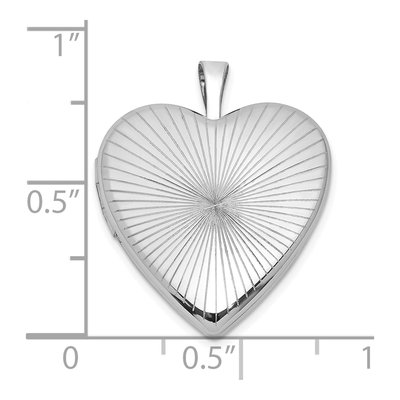 Sterling Silver Starburst Heart Locket – view 5