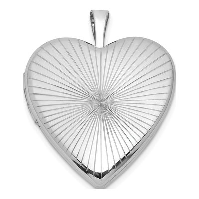 Sterling Silver Starburst Heart Locket