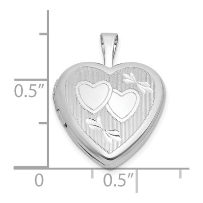 Sterling Silver Twin Hearts Heart Locket – view 5