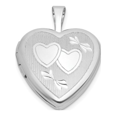 Sterling Silver Twin Hearts Heart Locket