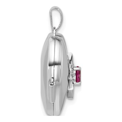 Sterling Silver Starburst Heart Locket – view 2