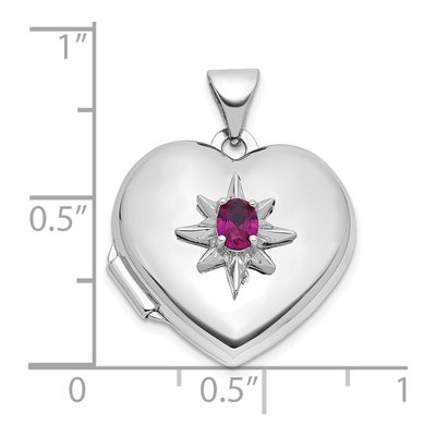 Sterling Silver Starburst Heart Locket – view 5