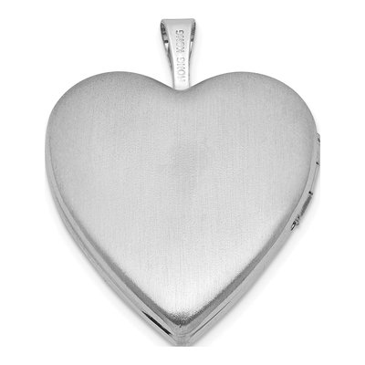 Sterling Silver Pink Flower Cameo Heart Locket – view 3