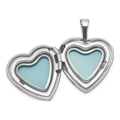 Sterling Silver Foot Prints Heart Locket – view 4