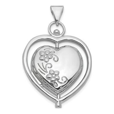Sterling Silver Tree of Life Spinning Heart Locket – view 3