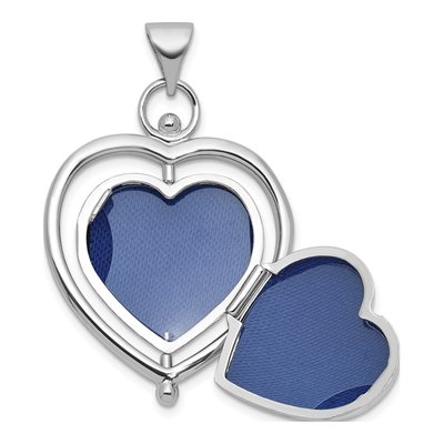 Sterling Silver Tree of Life Spinning Heart Locket – view 4