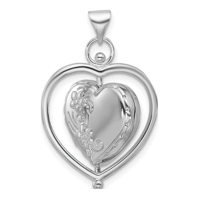 Sterling Silver Tree of Life Spinning Heart Locket – view 5