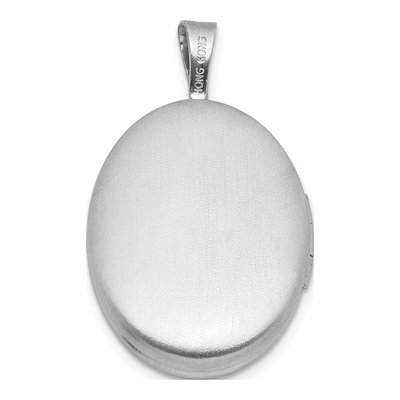 Sterling Silver 1/20 ct tw Diamond Oval Locket – view 3