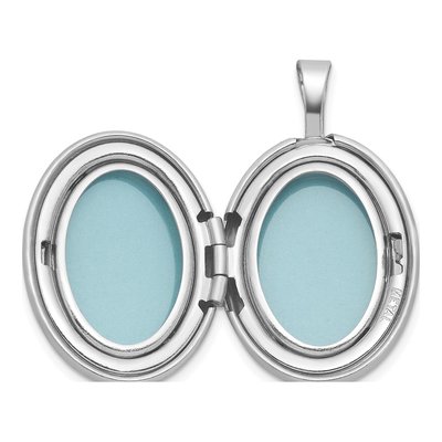 Sterling Silver 1/20 ct tw Diamond Oval Locket – view 4