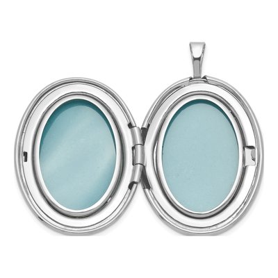 Sterling Silver Oval Floral Locket – view 4