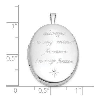 Sterling Silver Oval Locket – view 5
