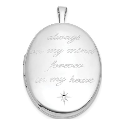 Sterling Silver Oval Locket