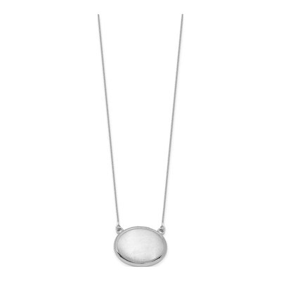 Sterling Silver Oval Locket Pendant Necklace – view 2