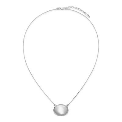 Sterling Silver Oval Locket Pendant Necklace – view 4