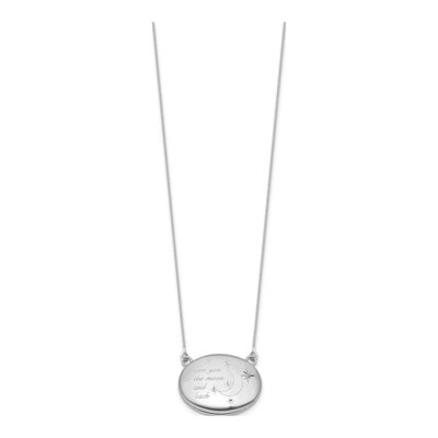 Sterling Silver Love to Moon Back Locket Necklace – view 2