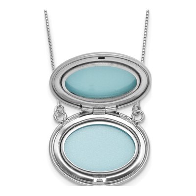 Sterling Silver Love to Moon Back Locket Necklace – view 5