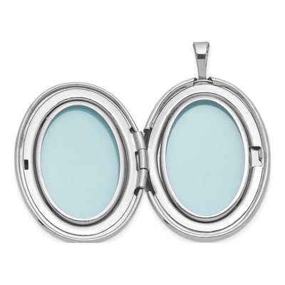 Sterling Silver Miraculous Medal Oval Locket – view 4