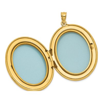 Gold-Plated Sterling Silver Fleur de Lis Oval Locket – view 4