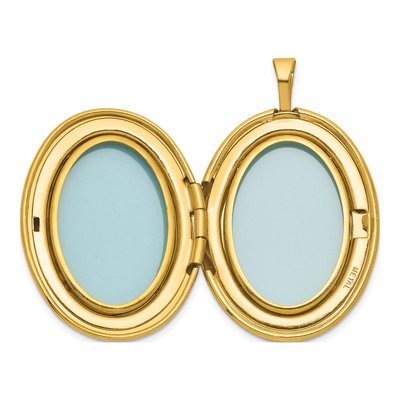Gold-Plated Sterling Silver Two Dolphins Oval Locket – view 4