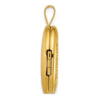 Gold-Plated Sterling Silver Greek Key Oval Locket – view 2