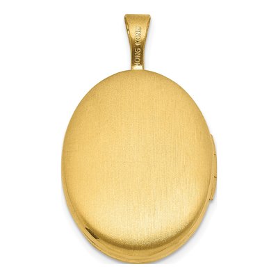 Gold-Plated Sterling Silver Greek Key Oval Locket – view 3