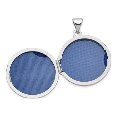 Sterling Silver Diamond Cross Round Locket – view 4