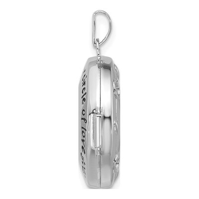Sterling Silver Reversible Round Locket – view 2