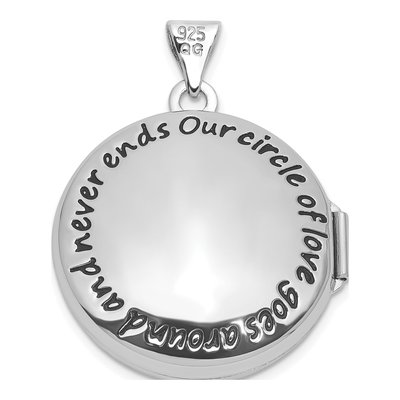 Sterling Silver Reversible Round Locket – view 3