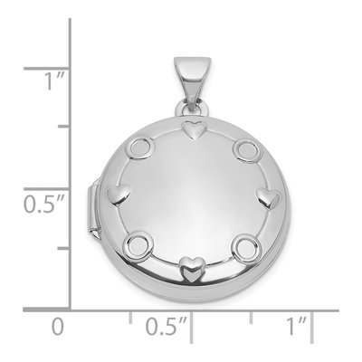 Sterling Silver Reversible Round Locket – view 5
