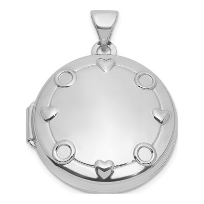 Sterling Silver Reversible Round Locket