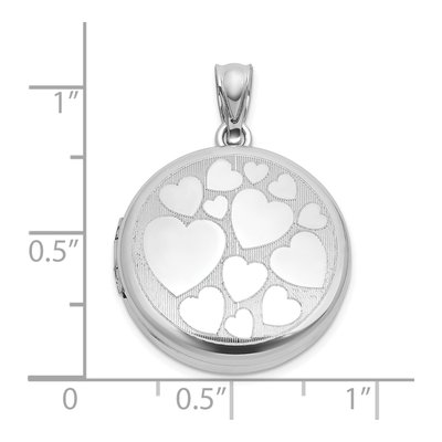 Sterling Silver Multi-Heart Round Locket – view 5