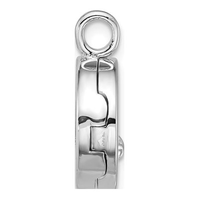 Sterling Silver Star Round Locket – view 2