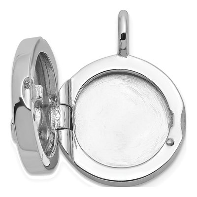 Sterling Silver Heart Round Locket – view 4