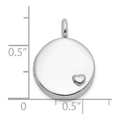 Sterling Silver Heart Round Locket – view 5
