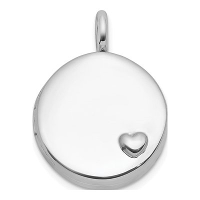 Sterling Silver Heart Round Locket