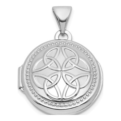 Sterling Silver Celtic Knot Round Locket