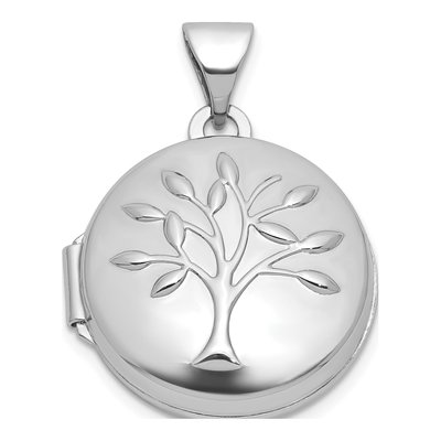 Sterling Silver Tree of Life Round Locket