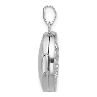 Sterling Silver Saint Christopher Round Locket – view 2