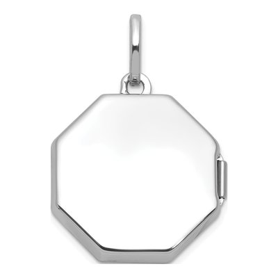 Sterling Silver Octagon Locket – view 3