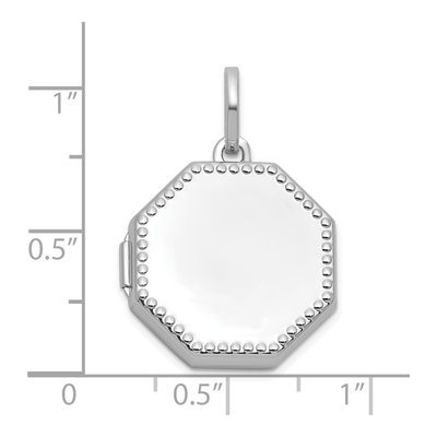 Sterling Silver Octagon Locket – view 5