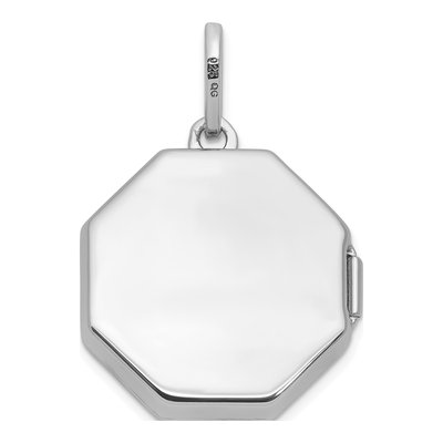 Sterling Silver Reversible Octagon Locket – view 3