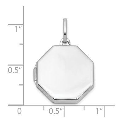 Sterling Silver Reversible Octagon Locket – view 5