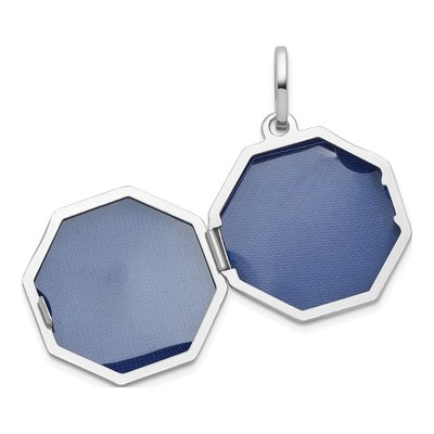 Sterling Silver Diamond Star Octagon Locket – view 4