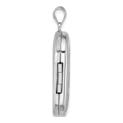 Sterling Silver Fleur de Lis Rectangle Locket – view 2