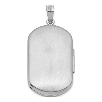 Sterling Silver Fleur de Lis Rectangle Locket – view 3
