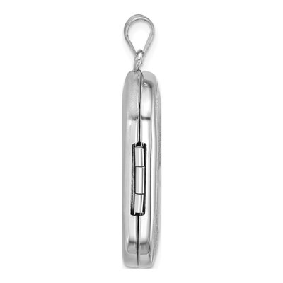 Sterling Silver Two Hearts Rectangle Locket – view 2