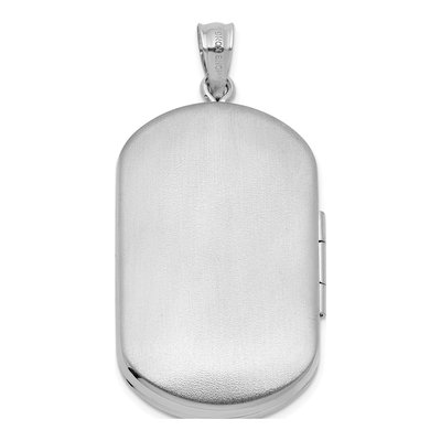 Sterling Silver Two Hearts Rectangle Locket – view 3