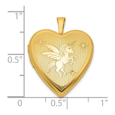 Gold-Plated Sterling Silver Unicorn Heart Locket – view 5